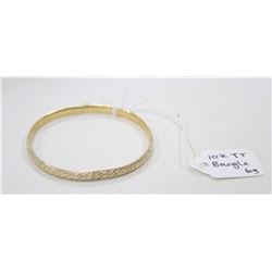 10 TWO TONE GOLD BANGLE