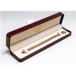 14 KT TRI GOLD BRACELET 7” LENGTH