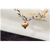 Image 2 : 10 KT WHITE AND ROSE GOLD HEART LINK BRACELET 7”