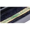 Image 2 : 14 KT GOLD AND EMERALD BRACELET 7”