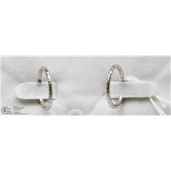14 KT WHITE GOLD HOOP EARRINGS