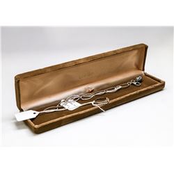 925 SILVER LINK BRACELET WITH CHARM 7”