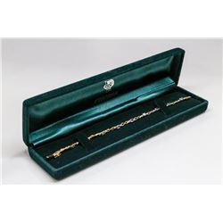 10 KT DIAMOND AND TANZANITE BRACELET