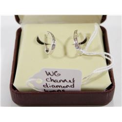 DIAMOND AND GOLD HOOP EARRINGS