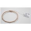 Image 1 : 14 KT ROSE GOLD FLEX BANGLE WITH DIAMONDS