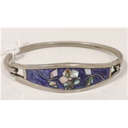 MEXICO SILVER BRACELET WITH INLAY