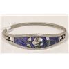 Image 1 : MEXICO SILVER BRACELET WITH INLAY