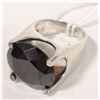 Image 1 : LARGE STERLING SILVER RING WITH LARGE CUT STONE