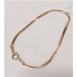 14 KT GOLD HERRINGBONE BRACELET 7”