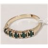 Image 1 : 10 KT GOLD AND EMERALD RING SIZE 6.5
