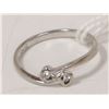 Image 1 : 10 KT WHITE GOLD HEART WITH DIAMOND RING SIZE 7