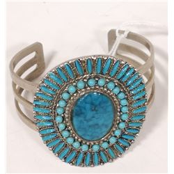SILVER AND TURQUOISE BRACELET