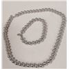 Image 1 : 925 HOLLOW SILVER BALL NECKLACE WITH BRACELET
