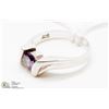 Image 2 : 925 SILVER RING WITH PURPLE CUBIC