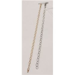 10 KT AND SILVER MATCHING CHARM BRACELETS 7.5”