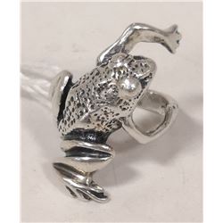 STERLING SILVER FROG RING