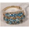 Image 1 : 10 KT GOLD RING WITH BLUE TOPAZ
