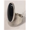 Image 1 : LARGE STERLING SILVER AND ONYX RING