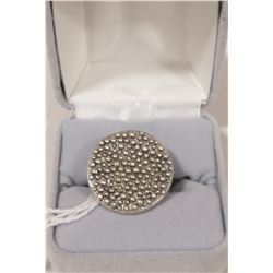 925 SILVER ROUND FACE FASHION RING