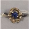 Image 1 : 14 KT STAR SAPPHIRE AND DIAMOND RING SIZE 7.25