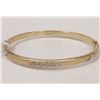 Image 1 : 10 KT GOLD BANGLE WITH WG DETAILS