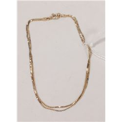 14 KT GOLD 7” DOUBLE BRACELET