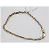 Image 1 : 10 KT TWO TONE GOLD BRAIDED BRACELET 7.5”