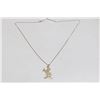 Image 1 : 10 KT GOLD DISNEY DONALD DUCK NECKLACE WITH CHAIN