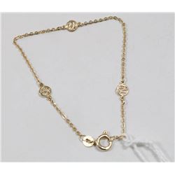 10 KT GOLD LINK BRACELET 7”