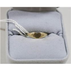 14 KT GOLD HEART RING SIZE 3.25