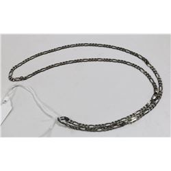 925 SILVER FIGARO LINK CHAIN 24” 12G