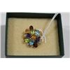 Image 1 : 14 KT MULTI STONE SEMI PRECIOUS RING