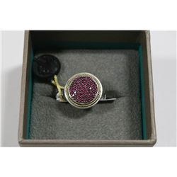 EFFY 18 KT / SILVER RING WITH 1.16 TCW RUBY