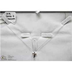10 KT GOLD NECKLACE CROSS WITH DIAMONDS