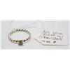 Image 1 : 925 SILVER TWIST RING WITH PERIDOT STONE SIZE 8