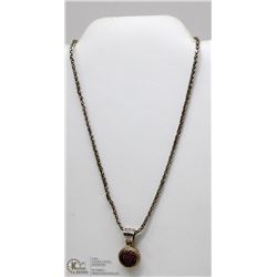 EFFY 18 KT / SILVER NECKLACE WITH 1.05 TCW RUBIES