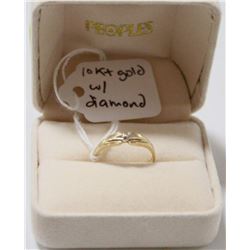 10 KT GOLD RING WITH DIAMOND SIZE 6.25