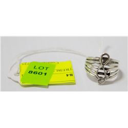 STERLING SILVER TREBLE CLEF RING