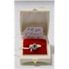Image 1 : 1950S 10K RING WITH EMERALD SIZE 6