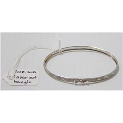 10 KT BRUSHED GOLD BANGLE BRACELET