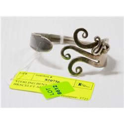 STERLING BENT FORK CUFF BRACELET ARTIST MADE