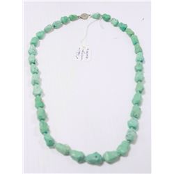 TURQUOISE NECKLACE WITH STERLING SILVER CLASP