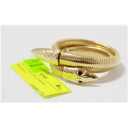 GOLD TONE COILED SNAKE BRACELET