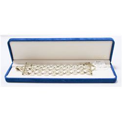 BIRKS STERLING SILVER CIRCULAR LINK BRACELET 66G