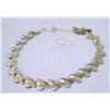Image 1 : 925 SILVER LINK LEAF BRACELET 16” 72G