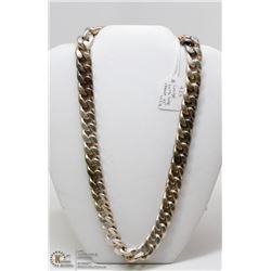 STERLING SILVER LINK NECKLACE 21” 112 G
