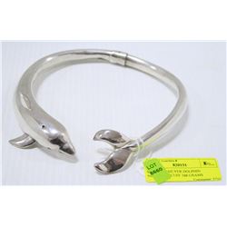 STERLING SILVER DOLPHIN NECKLACE CUFF 168 GRAMS