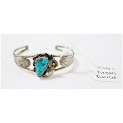 STERLING SILVER AND TURQUOISE BRACELET