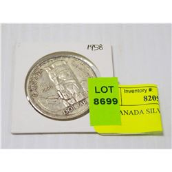 1958 CANADA SILVER DOLLAR COIN