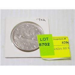 1962 CANADA SILVER DOLLAR COIN